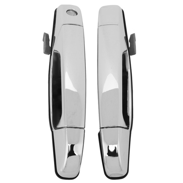 2pcs Exterior Chrome Door Handle ABS Plastic Automotive Outside Door Handle for 1500 2007‑2013 Front Door OE (22738721/ 22738722)