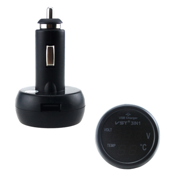 3-in-1 Multifunctional Digital Voltage Temperature Monitor Multimeter Car Motorcycle Battery Voltmeter Temperature Tester