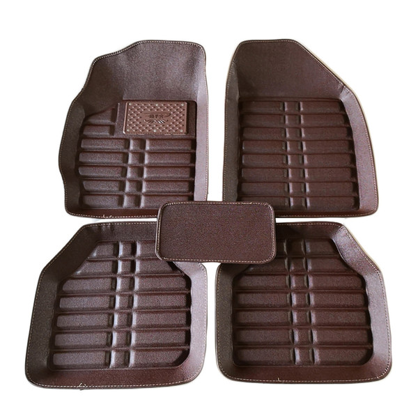 Car Foot Mat Universal Full Wrap Wear Resisting Fine Workmanship Floor Mats For Vehicles Coffee