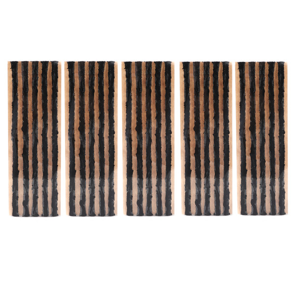 Tyre Repair Plugs Natural Rubber Strips Puncture Recovery Universal for Cars MotorcycleBlack
