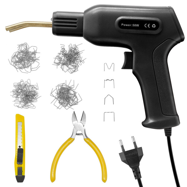 Plastic Welding Machine Car Bumper Repair Kit, 50W Garage Tools Hot Staplers PVC Stapling Machine Car Bumper Repair Tool Welding Repair Tool