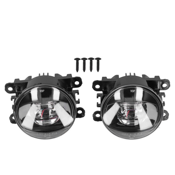 Pair of Car Front Foglight 12V LED Fog Lamp High Brightness Energy‑Saving Plug and Play Universal