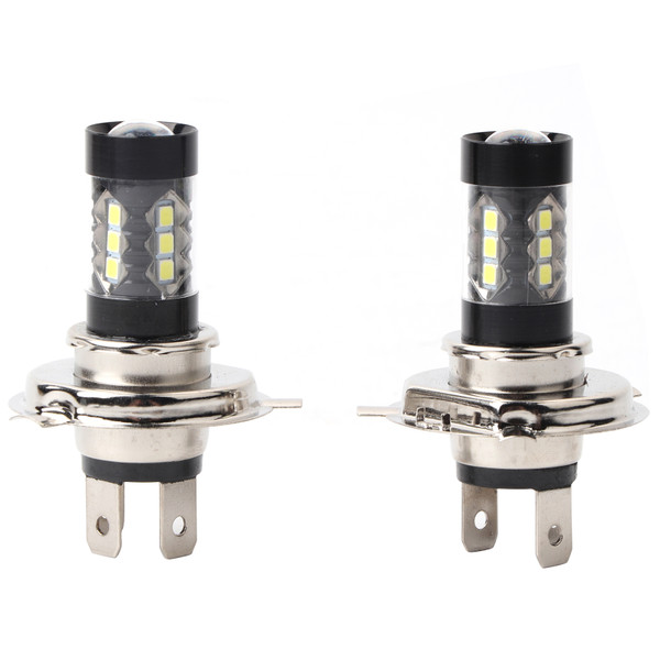 2 Pcs H4 12V‑24V 80W Car High Power Bright LED Fog Daytime Light Bulbs
