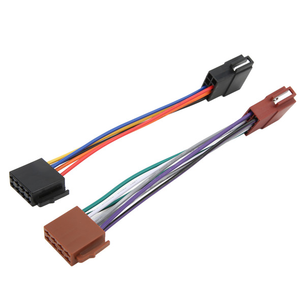ISO Radio Wire Connector Wiring Harness Adapter Plug Male to Female 16 Pin ISO Female Radio Receiver Cable