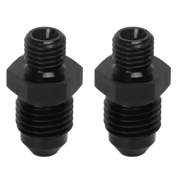1 Pair AN4 to M8 Oil Cooler Fitting Adapter Black Universal Cooler Hose Fitting for Car