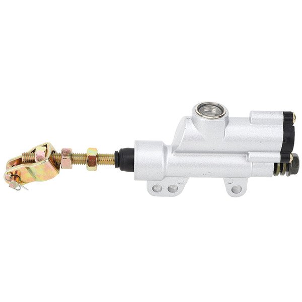 Rear Foot Brake Hydraulic Master Cylinder Pump Silver for Motorbike ATV Dirt Bike