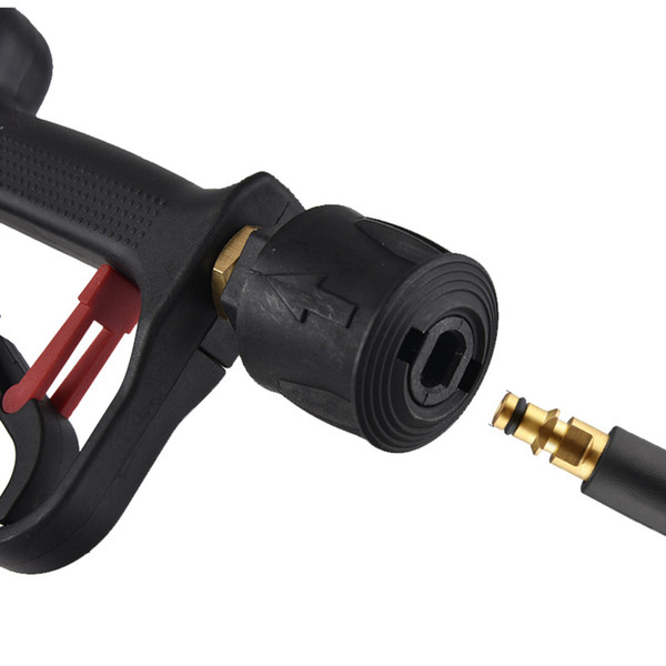 High Pressure Washer Gun, 4000 PSI Max Short Pressure Washer Gun Car Cleaning Tool with 5 Color Quick Connect Nozzles