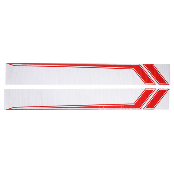 2pcs Car Side Door Sticker Waterproof Universal Sports Racing Style Stripes Graphic Sticker for Trucks SUVs Car Body Red