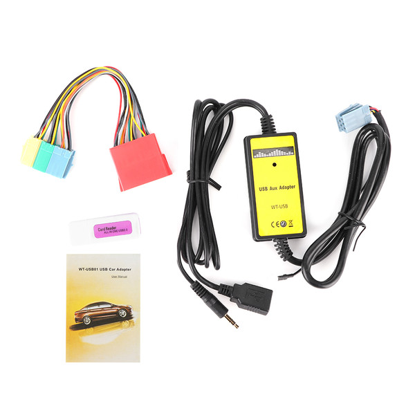 8Pin CD Changer Adapter 20Hz‑20KHz MP3 USB Audio Car AUX Interface Fit for Seat