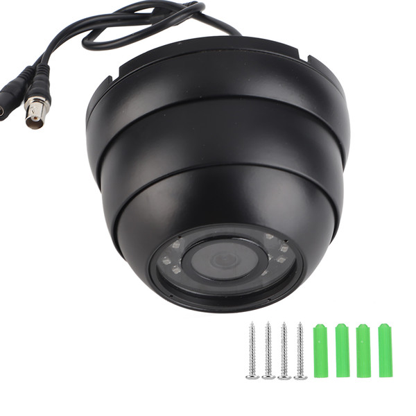 1080p CCTV Dome Camera AHD Camera Surveillance NTSC System for Bus Boat Car (Black ) Black