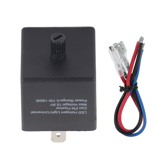 12V 3‑PIN Adjustable LED Flasher Relay Turn Signal Light Blinker For Automotive Motorcycle