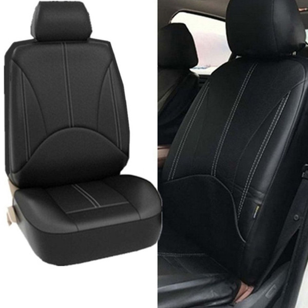 Universal Car PU Leather Front Car Seat Covers Fine Quality Back Bucket Car Seat Cover Auto Interior Car Seat Protector Cover