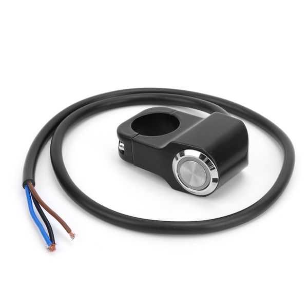 Handlebar Switch Push Button W/Light Reset Lock Universal for Motorcycle with 22mm HandlebarBlue Light