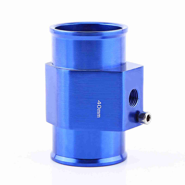 Universal Metal Car Water Temp Joint Pipe Hose Temperature Sensor Adapter Blue 40mm