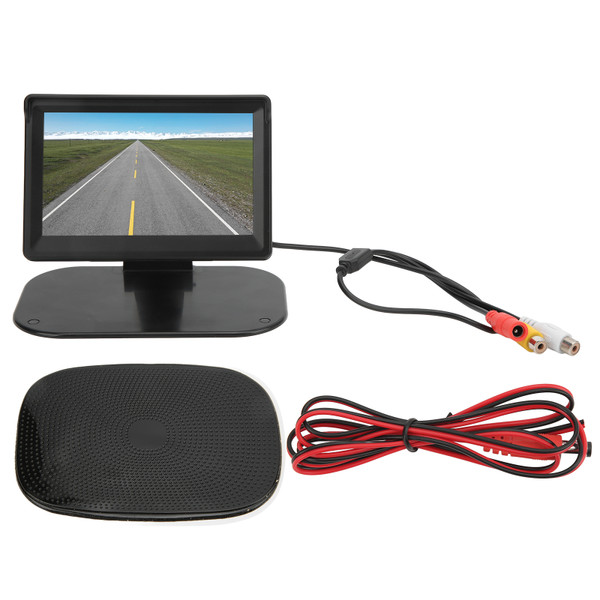 5in Car Backup Monitor Foldable HD IPS Display Screen Two Way Video Input Universal for Truck Vehicles