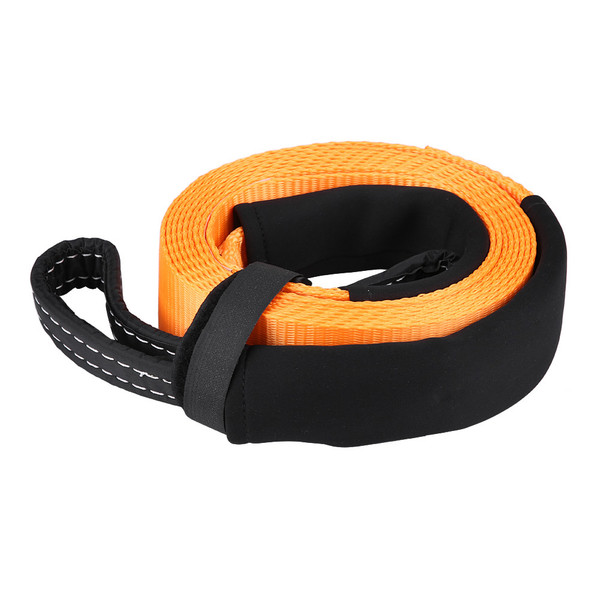 3 Inch 8T 9M High Strength Racing Car Tow Strap Towing Rope & 2 Big Sheaths