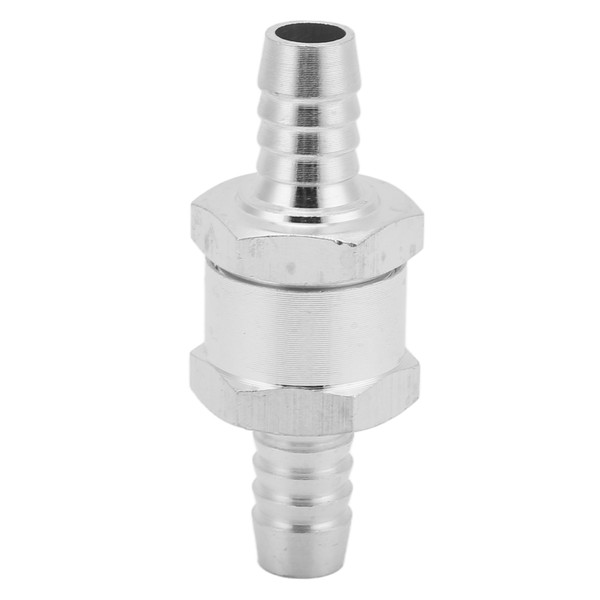 Non Return One Way Check Valve Aluminum Alloy Universal for Fuel Gasoline Oil Petrol Diesel Water10mm/0.39in