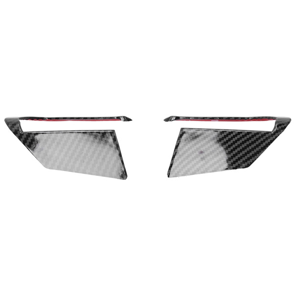 2pcs Auto Steering Wheel Cover Trim Left and Right Position Fit for Mazda 3/Axela 2020Carbon Fiber Glossy Black
