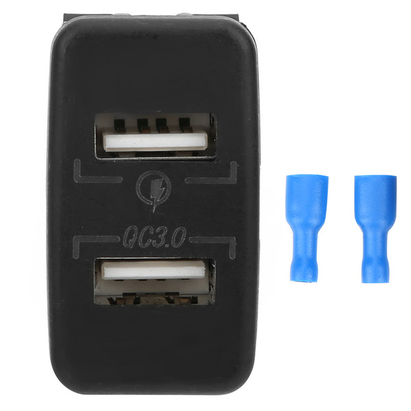 Dual USB Car Fast Charger Power Socket Fit for Toyota for Phones MP3 Players Digital CamerasBlue