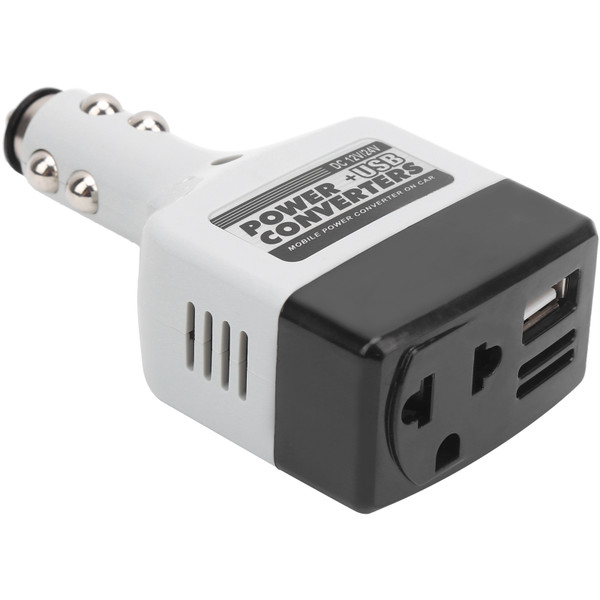 12V/24V Mobile Power Converter USB Auto Charger for Mobile Phone Charging Black