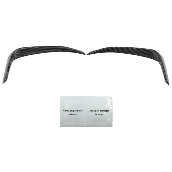 2pcs Front Bumper Splitter Canard Left Right ABS Wind Knife Air Vent Cover Replacement for Ford Mustang Mach‑E