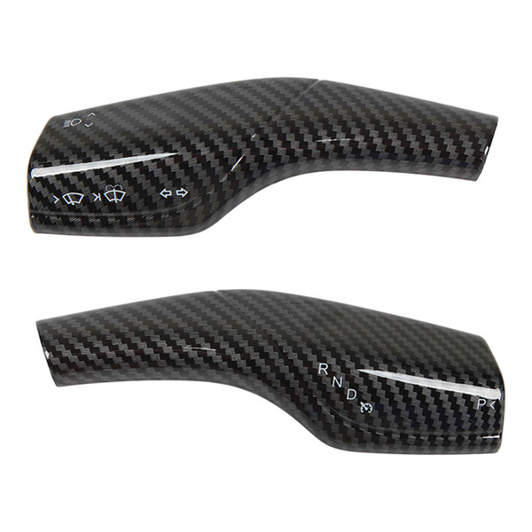 1 Pair Steering Gear Lever Cover Carbon Fiber Pattern Shift Lever Trim