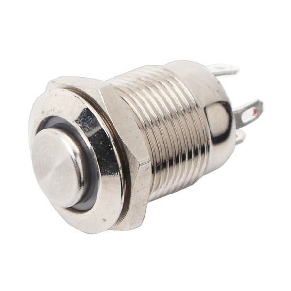 12mm Waterproof Metal Momentary Push Button Switch High Flush 4 Pin Red LED 2V