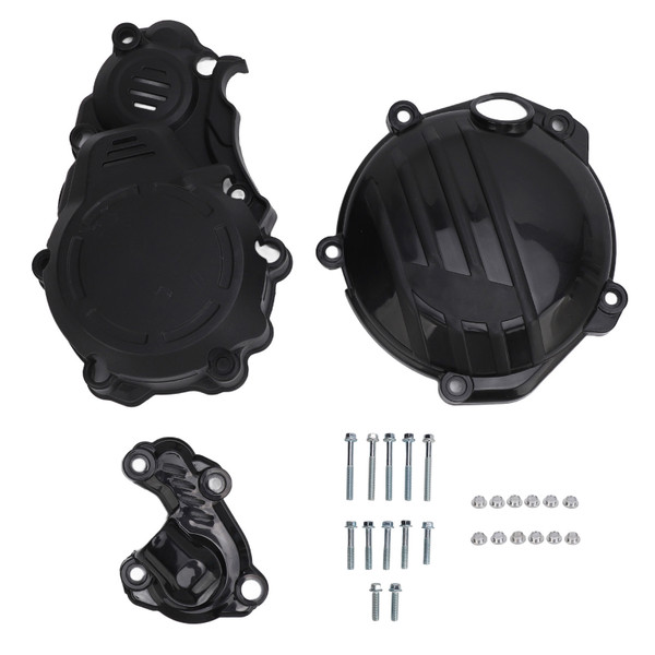 Motorcycle Engine Clutch Protector Engine Case Crash Protector Guard Cover for XC‑F SX‑F EXC‑F EXC‑F Sixdays 250 350 Black