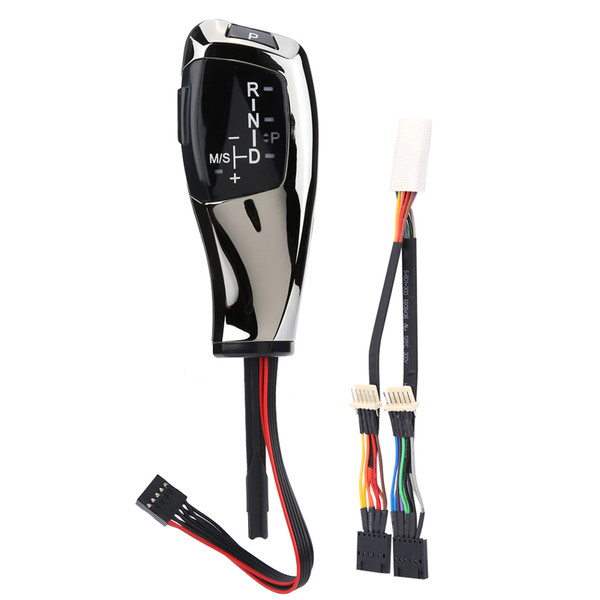 LHD Automatic LED Gear Shift Knob for BMW E90 E91 E93 E81 E82 E84 E87 E88 E89 Chrome Black