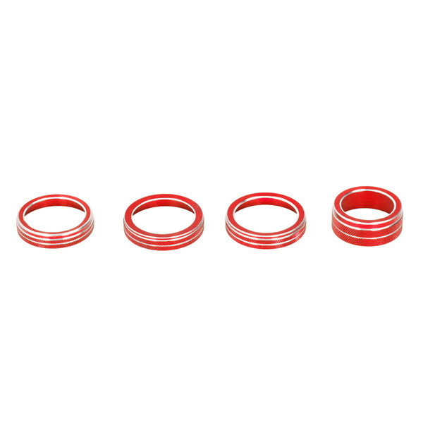 Air Conditioner Button Cover Headlight Switch Knob Trim Replacement for Jeep Wrangler JL Accessories 2018‑2021Red