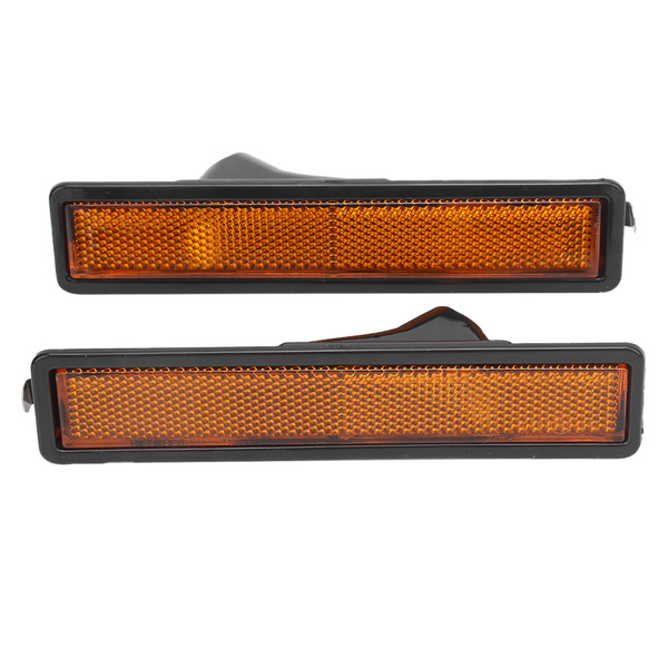 2pcs Front Side Marker Light Cover Lens 63141377849 Replacement for E30 E32 E34 318i 325i 525i 735iYellow