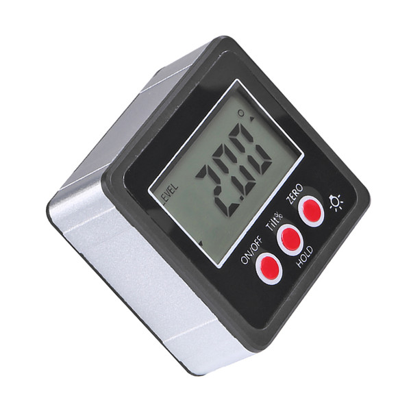 Horizontal Angle Meter Digital Protractor Inclinometer Electronic Level Box Magnetic Base Measuring Tools Black
