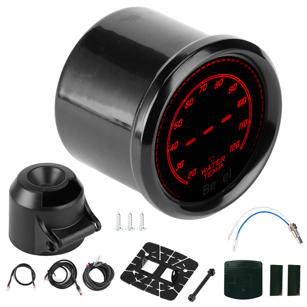 2in/52mm LED Water Temperature Gauge Meter Car Instrument Accessory