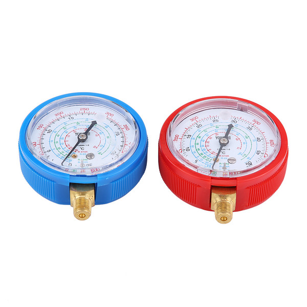 Pair of Air Conditioner R410A R134A R22 Refrigerant High & Low Pressure Gauge Kit