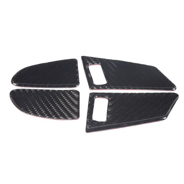 4pcs Door Window Lock Switch Panel Trim Cover Carbon Fiber Interior Decor Fit for S60/V60 LHD RHD