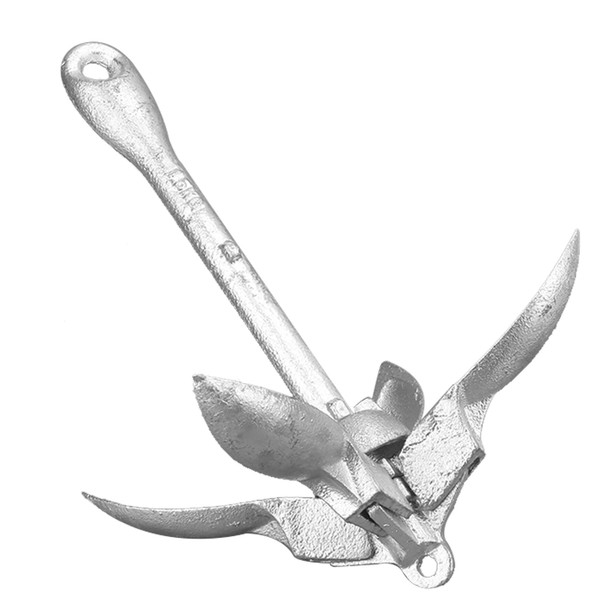 3.3lbs Foldable Grapnel Anchor Stainless Steel Galvanized for Marine Boat Yacht Rafts Canoes Kayaks