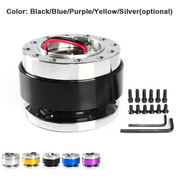 Steering Wheel Quick Release Hub Adapter Aluminum Alloy Snap Off Boss Kit with Screw Bolts Car Auto Accessories