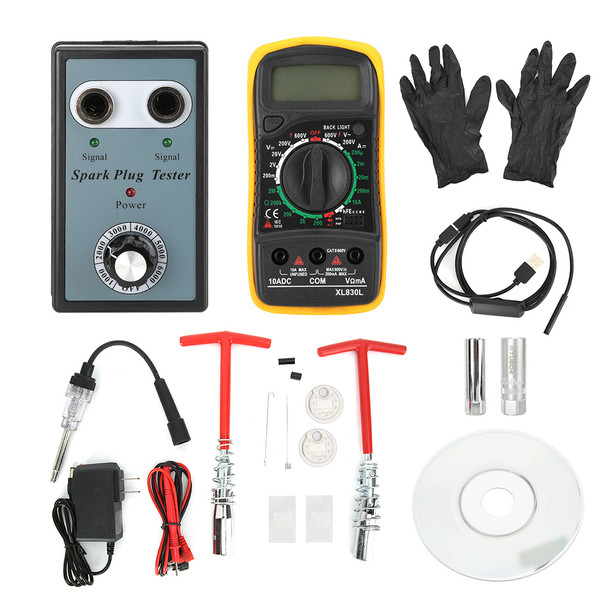 Dual Hole Car Spark Plug Tester Ignition Plug Multimeter Maintenance Tool