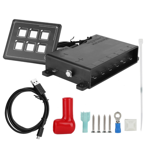 12-24V Car Universal 6P LED Touch Membrane Control Panel Switch Electronic Accessory