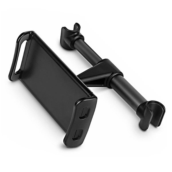 Car Headrest Mount 360° Rotating Tablet Phone Holder Backseat BracketBlack