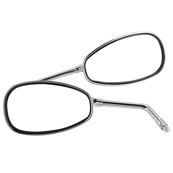 2Pcs Motorcycle Motorbike Modified Rearview Mirror Chrome Rear View Side Mirrors