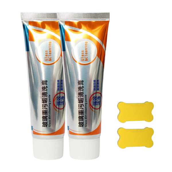 Car Windshield Oil Film Cleaner Glass Oil Film Removing Paste Glass Stripper Water Spot Remover Car Paint Oil Film Remover Paste with Sponge
