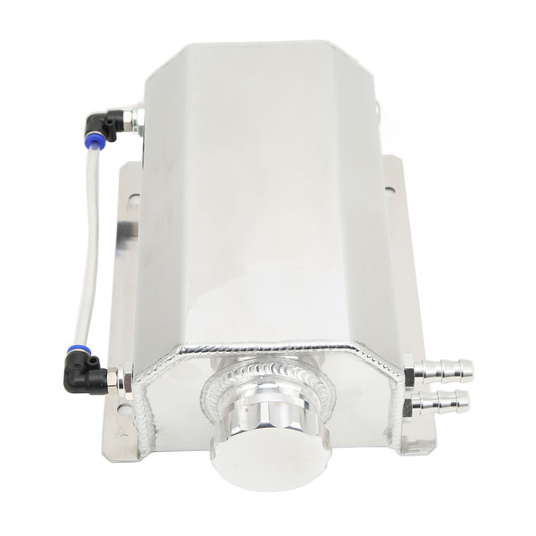 Silver 2L Universal Aluminium Radiator Coolant Overflow Bottle Car Accessories Replacement for Subaru