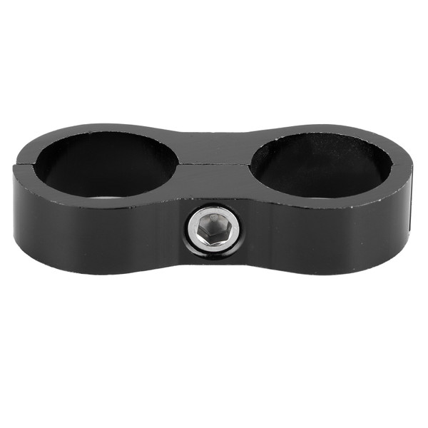 12AN Hose Separator Clamp Divider Clip Aluminum Alloy Fitting Adapter for Oil/Fuel Hose LineBlack