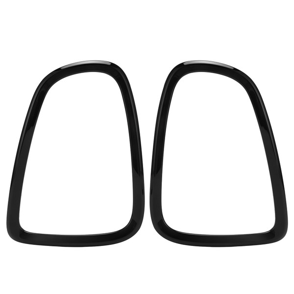 2 Pcs Tail Light Cover Trim Rear Lamps Frame Rings Bezel Stickers Guard for Cooper R56 R57 R58 R59 2007‑2014 Glossy Black