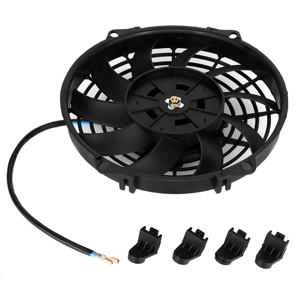 24V 9'' Universal Car Curved Blade Air Conditioner Condenser Electric Cooling Fan