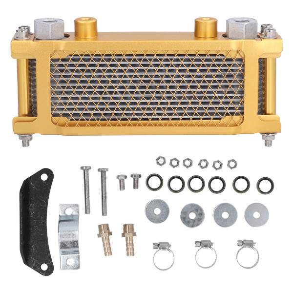 Universal Motorcycle Engine Oil Cooler Metal Trail Bike Oil Cooler for 125cc‑250cc Motorcycle Dirt Bike