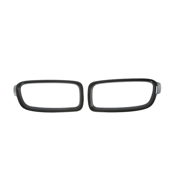 Front Grill Insert Trim Ring Gloss Black Carbon Fiber Replacement for 3 Series F30 2013‑2019