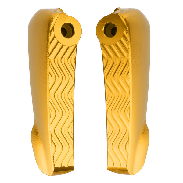 Pair Rear Foot Pegs Pedal Pad Motorcycle Folding Footrest Fit for Vespa GT/GTS/GTVGold