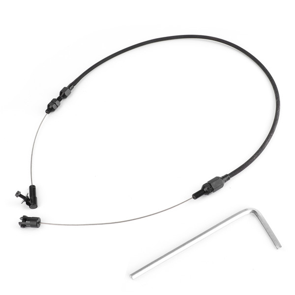 Universal Throttle Cable Wire 24in HZ‑6054‑PBK Replacement Stainless Steel Braided